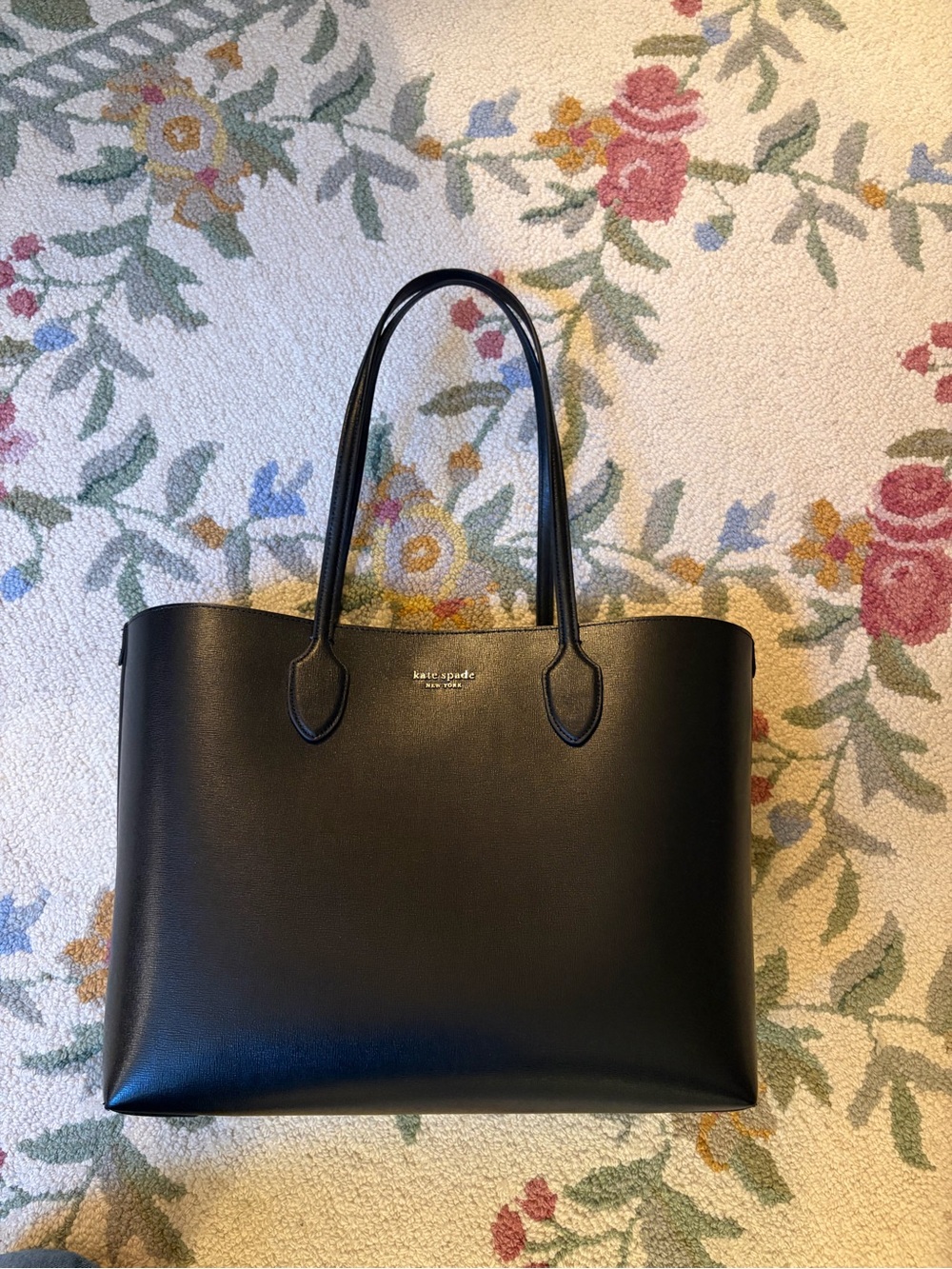 kate spade Black Smooth Leather Tote
